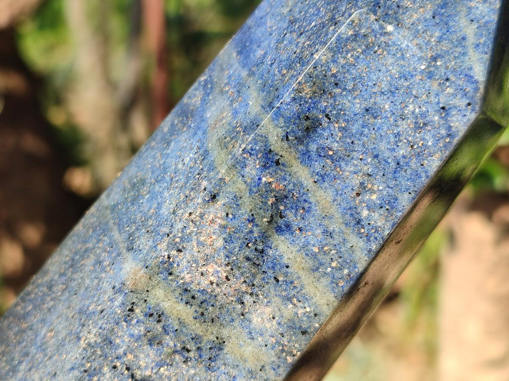 Polished Large Lazulite Standing Display Crystals x 2 From Madagascar