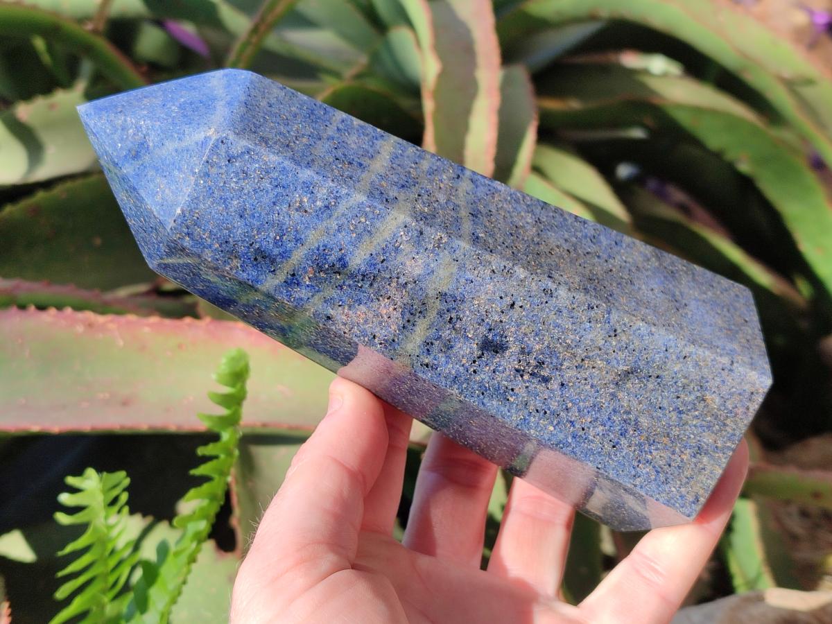 Polished Large Lazulite Standing Display Crystals x 2 From Madagascar