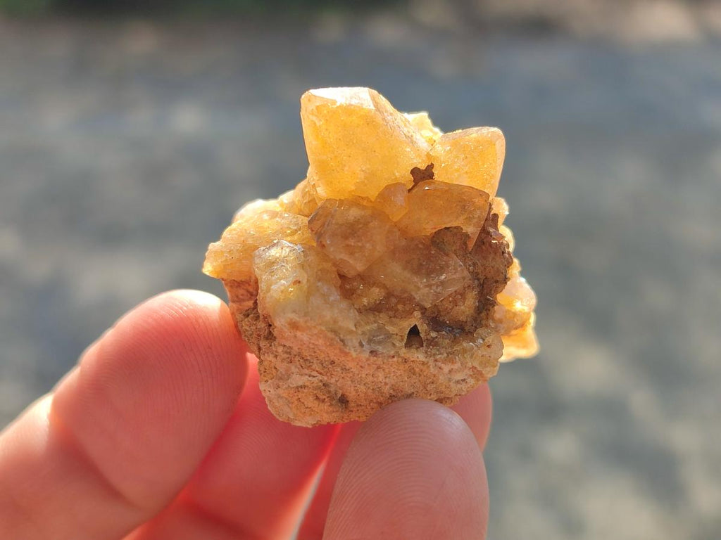 Natural Golden Limonite Quartz Clusters x 70 From Solwezi, Zambia