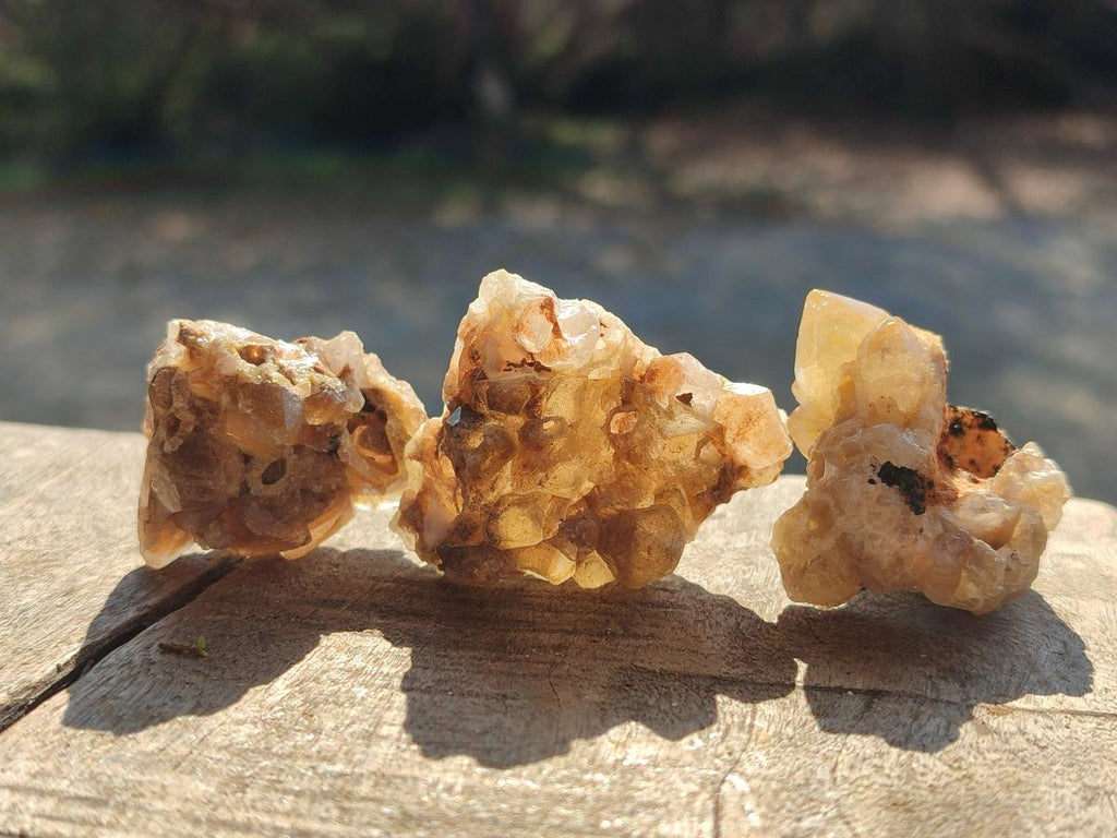 Natural Golden Limonite Quartz Clusters x 70 From Solwezi, Zambia