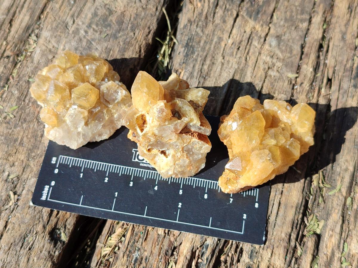 Natural Golden Limonite Quartz Clusters x 70 From Solwezi, Zambia