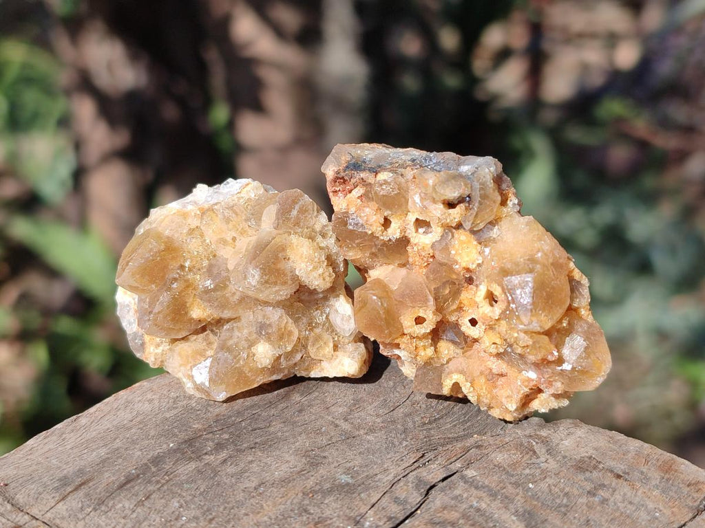 Natural Golden Limonite Quartz Clusters x 70 From Solwezi, Zambia