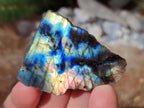 Polished One Side Labradorite Slices x 35 From Madagascar