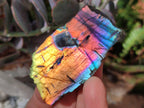 Polished One Side Labradorite Slices x 35 From Madagascar
