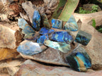 Polished One Side Labradorite Slices x 35 From Madagascar
