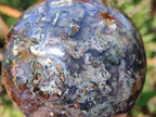 Polished Ocean Jasper Spheres x 2 From Northwest Coast, Madagascar