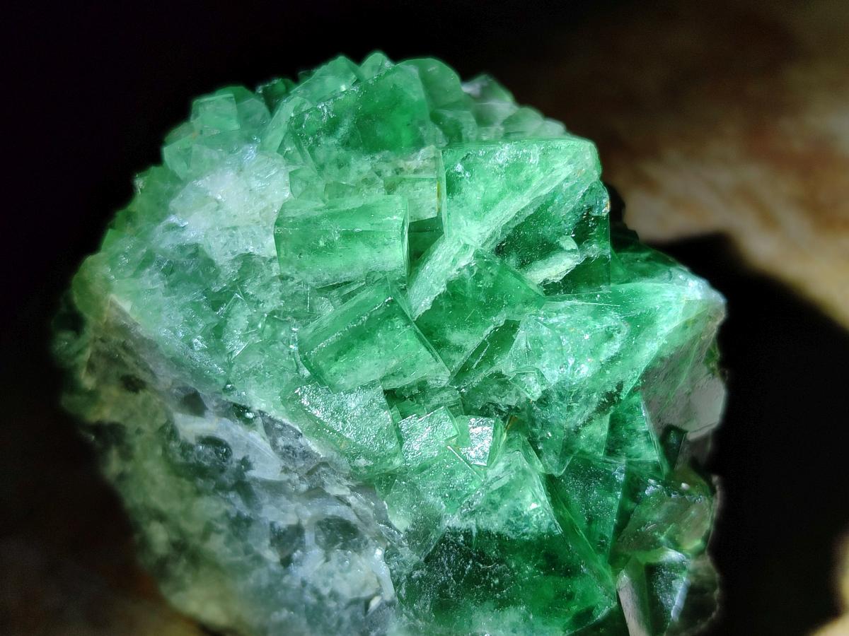 Natural Green Cubic Fluorite Specimens x 10 From Mandrosonoro, Madagascar