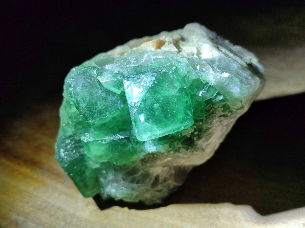 Natural Green Cubic Fluorite Specimens x 10 From Mandrosonoro, Madagascar