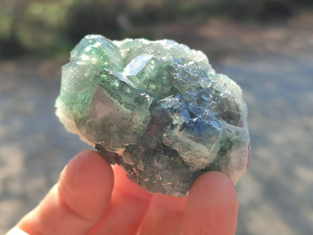 Natural Green Cubic Fluorite Specimens x 10 From Mandrosonoro, Madagascar