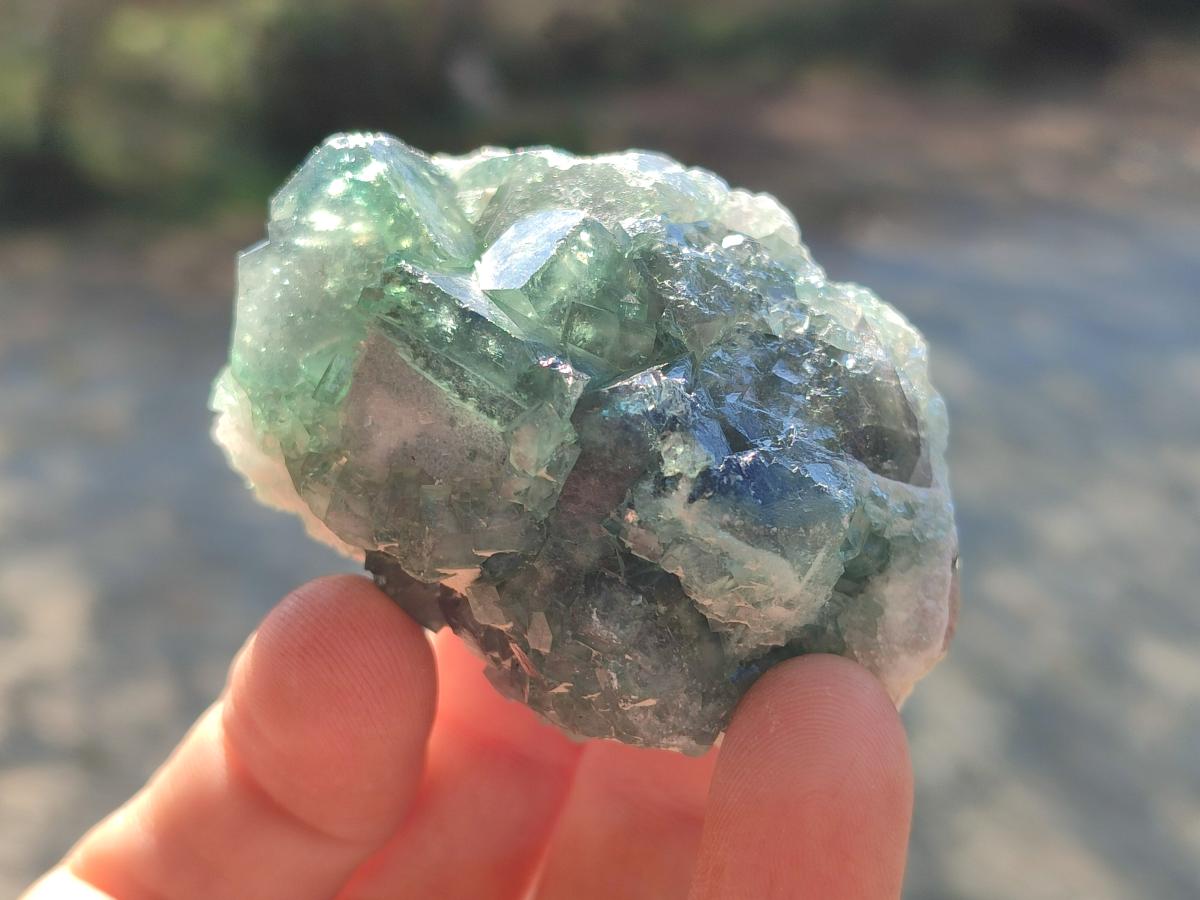 Natural Green Cubic Fluorite Specimens x 10 From Mandrosonoro, Madagascar