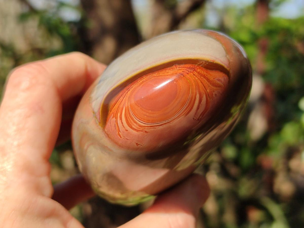 Polished Polychrome Jasper Standing Display Pieces x 3 From Androka, Madagascar