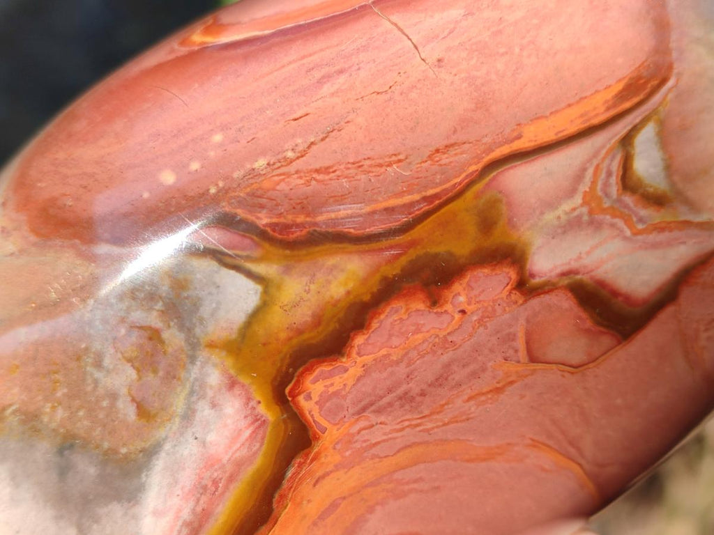 Polished Polychrome Jasper Standing Display Pieces x 3 From Androka, Madagascar