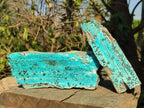 Natural Drusy Coated Chrysocolla with Malachite Specimens x 3 From Lupoto Mine, Congo