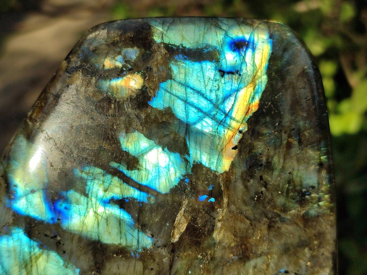 Polished Large Labradorite Standing Display Piece x 1 From Madagascar