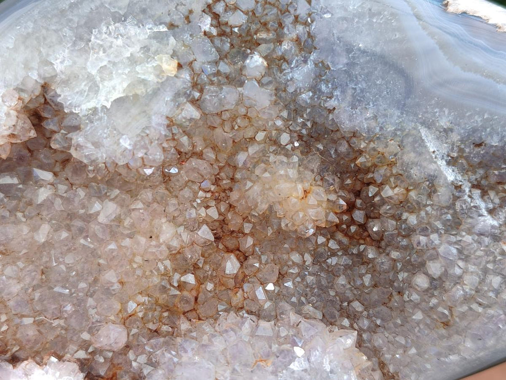 Polished and Natural Agate Nodules with Crystalline Geode Centres x 3 From Maintirano, Madagascar