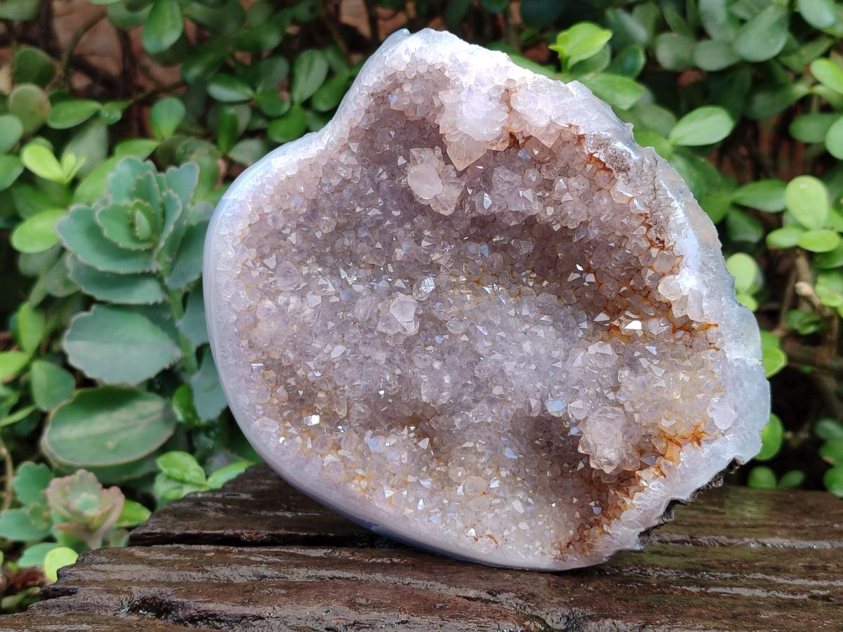 Polished and Natural Agate Nodules with Crystalline Geode Centres x 3 From Maintirano, Madagascar