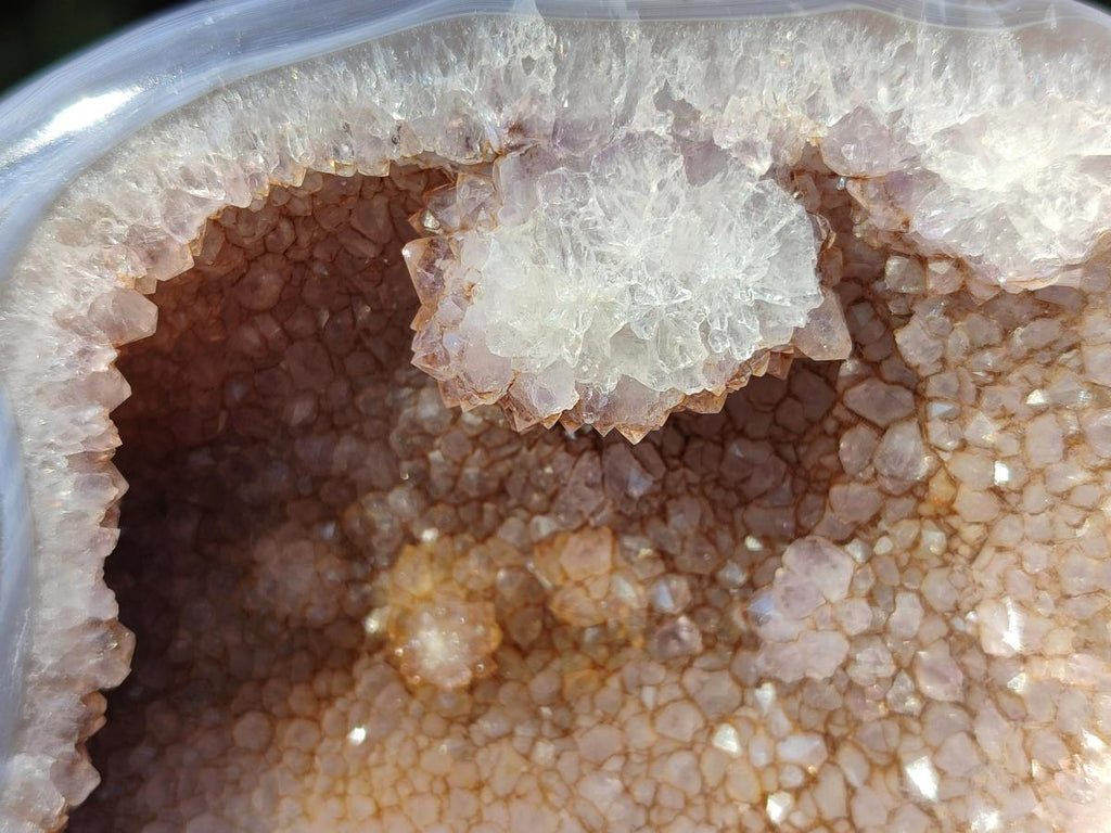 Polished and Natural Agate Nodules with Crystalline Geode Centres x 3 From Maintirano, Madagascar