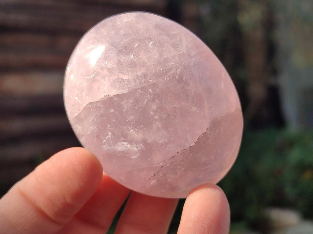 Polished Gemmy Rose Quartz Palm Stones x 12 From Madagascar