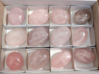 Polished Gemmy Rose Quartz Palm Stones x 12 From Madagascar