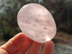 Polished Gemmy Rose Quartz Palm Stones x 12 From Madagascar
