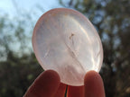 Polished Gemmy Rose Quartz Palm Stones x 12 From Madagascar