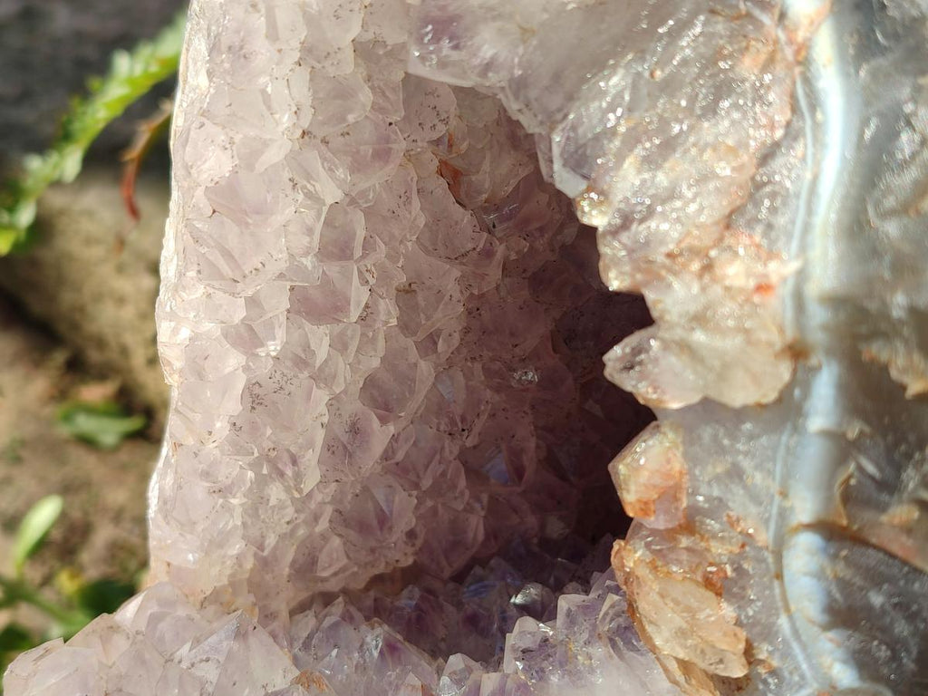 Natural XL Agate Geode with Amethyst Centre x 1 From Maintirano, Madagascar