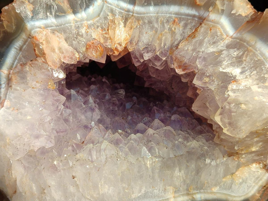 Natural XL Agate Geode with Amethyst Centre x 1 From Maintirano, Madagascar