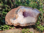 Natural XL Agate Geode with Amethyst Centre x 1 From Maintirano, Madagascar