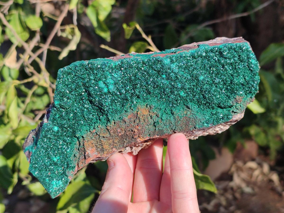 Natural Crystalline Malachite Specimens x 2 From Tenke Fungurume, Congo