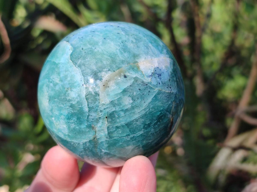 Polished Amazonite Spheres x 3 From Madagascar