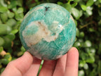 Polished Amazonite Spheres x 3 From Madagascar