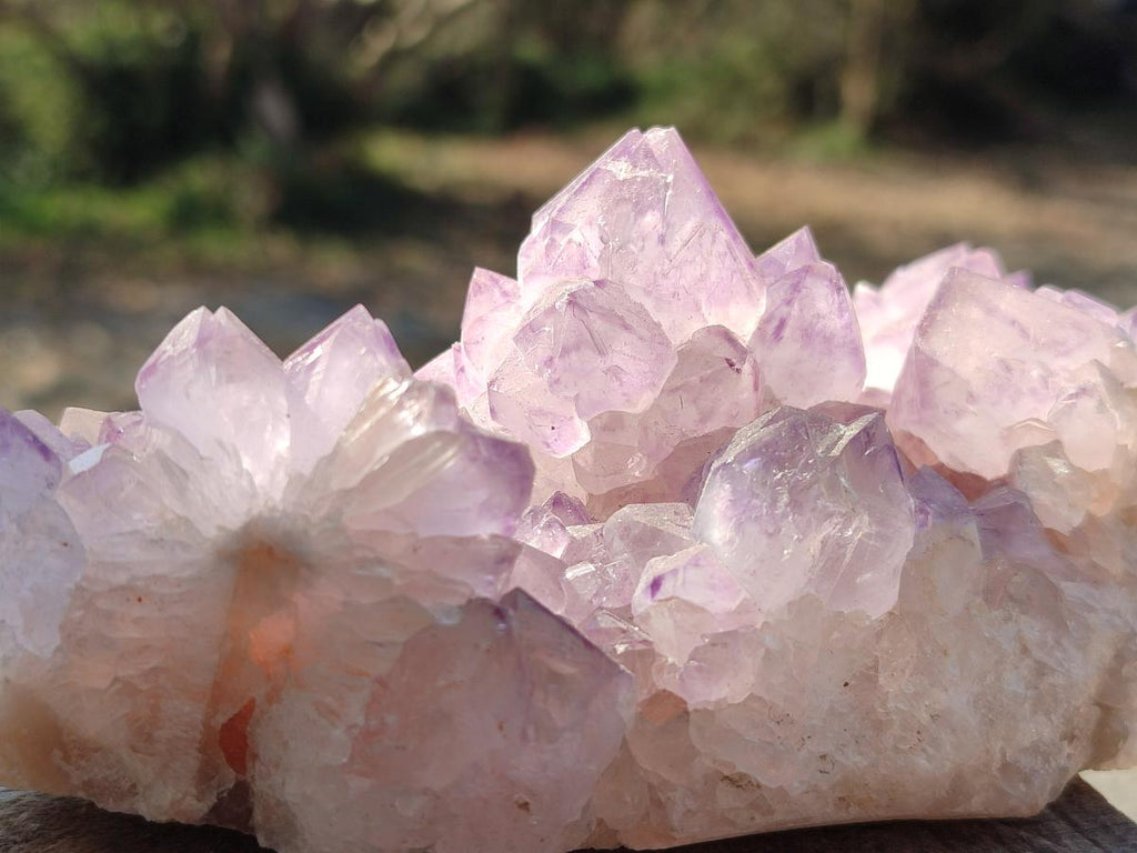 Natural Sunburst Spirit Amethyst Clusters x 3 From Boekenhouthoek, South Africa
