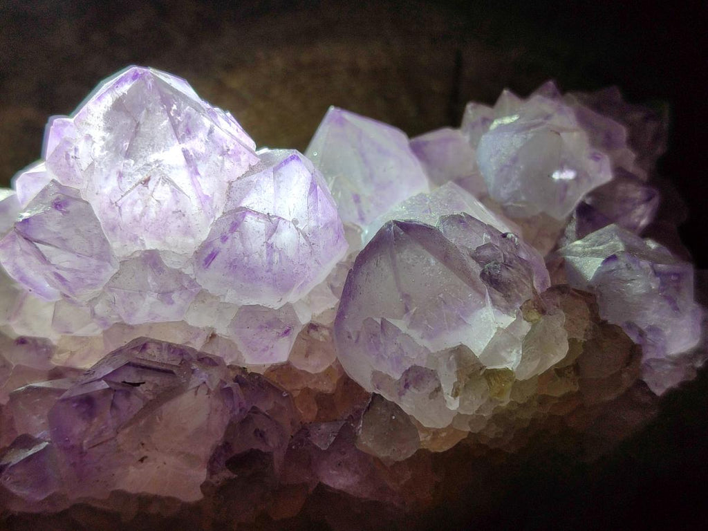 Natural Sunburst Spirit Amethyst Clusters x 3 From Boekenhouthoek, South Africa