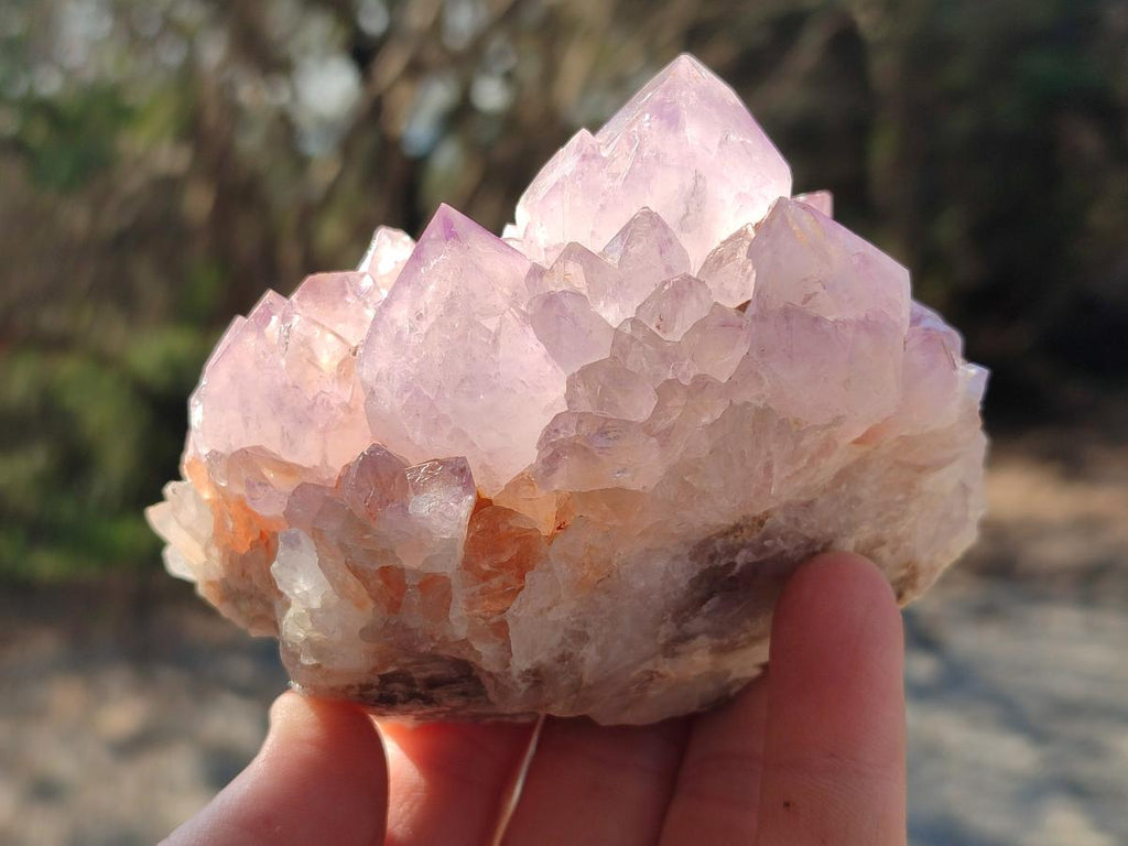Natural Sunburst Spirit Amethyst Clusters x 3 From Boekenhouthoek, South Africa
