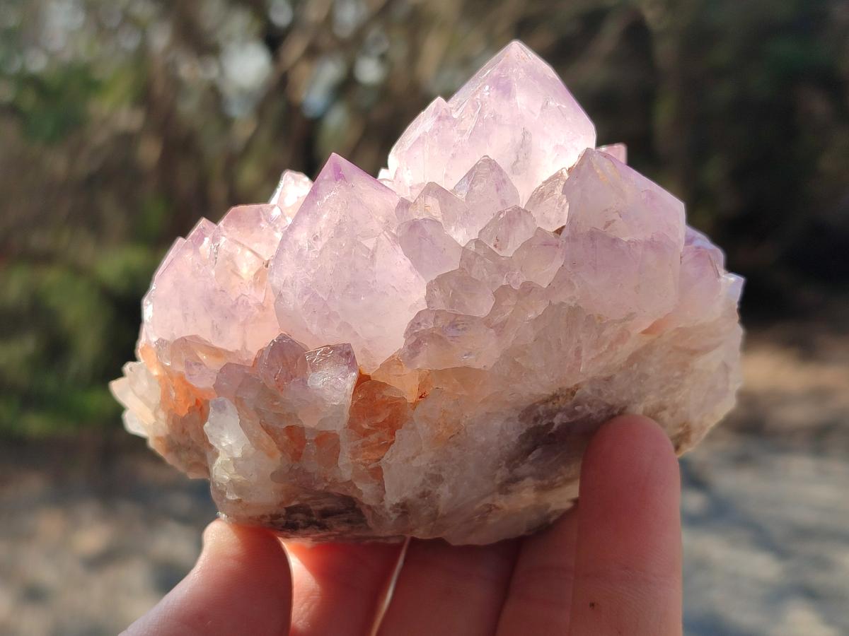 Natural Sunburst Spirit Amethyst Clusters x 3 From Boekenhouthoek, South Africa