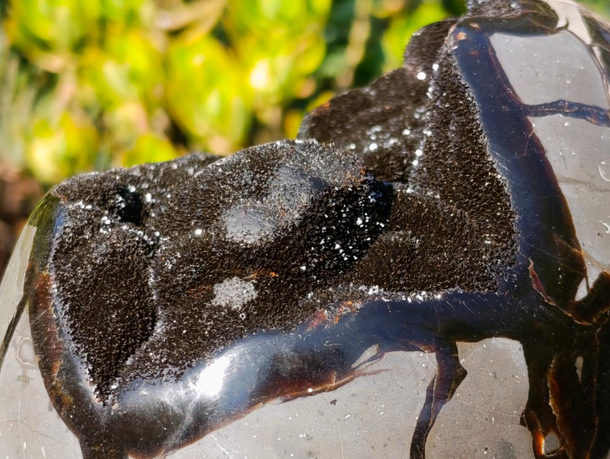 Polished and Natural Septerye Sauvage "Dragons Egg" Geode x 1 From Mahajanga, Madagascar - Toprock Gemstones and Minerals 