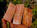 Natural Rhombohedral Sunset Orange Calcite Specimens x 12 From Spitzkop, Namibia - Toprock Gemstones and Minerals 