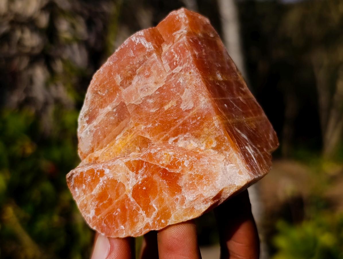 Natural Rhombohedral Sunset Orange Calcite Specimens x 12 From Spitzkop, Namibia - Toprock Gemstones and Minerals 