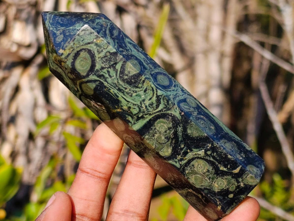 Polished Stromatolite "Kambaba Jasper" Display Crystals x 12 From Katsepy, Madagascar - Toprock Gemstones and Minerals 