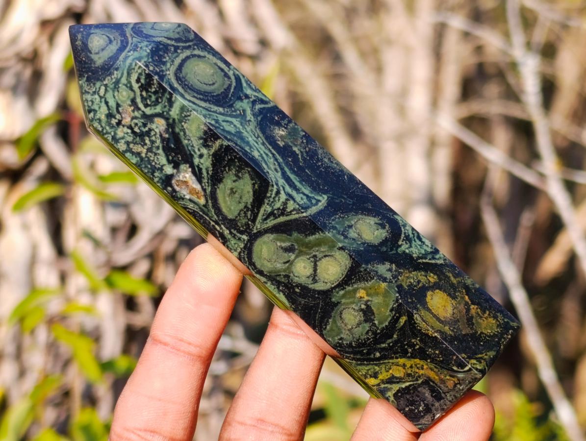Polished Stromatolite "Kambaba Jasper" Display Crystals x 12 From Katsepy, Madagascar - Toprock Gemstones and Minerals 