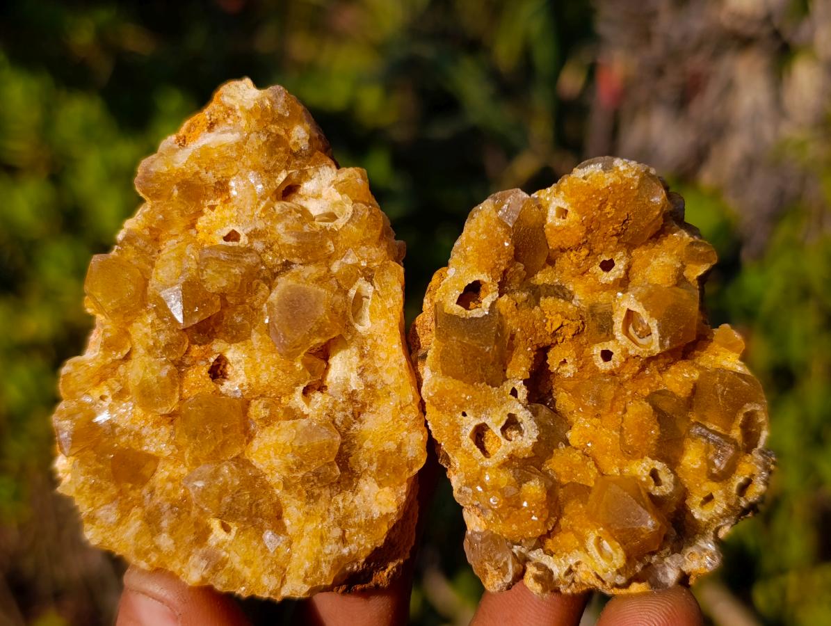 Natural Golden Limonite Quartz Clusters x 35 From Solwezi, Zambia - Toprock Gemstones and Minerals 