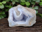 Polished One Side Blue Lace Agate Geodes x 12 From Nsanje, Malawi