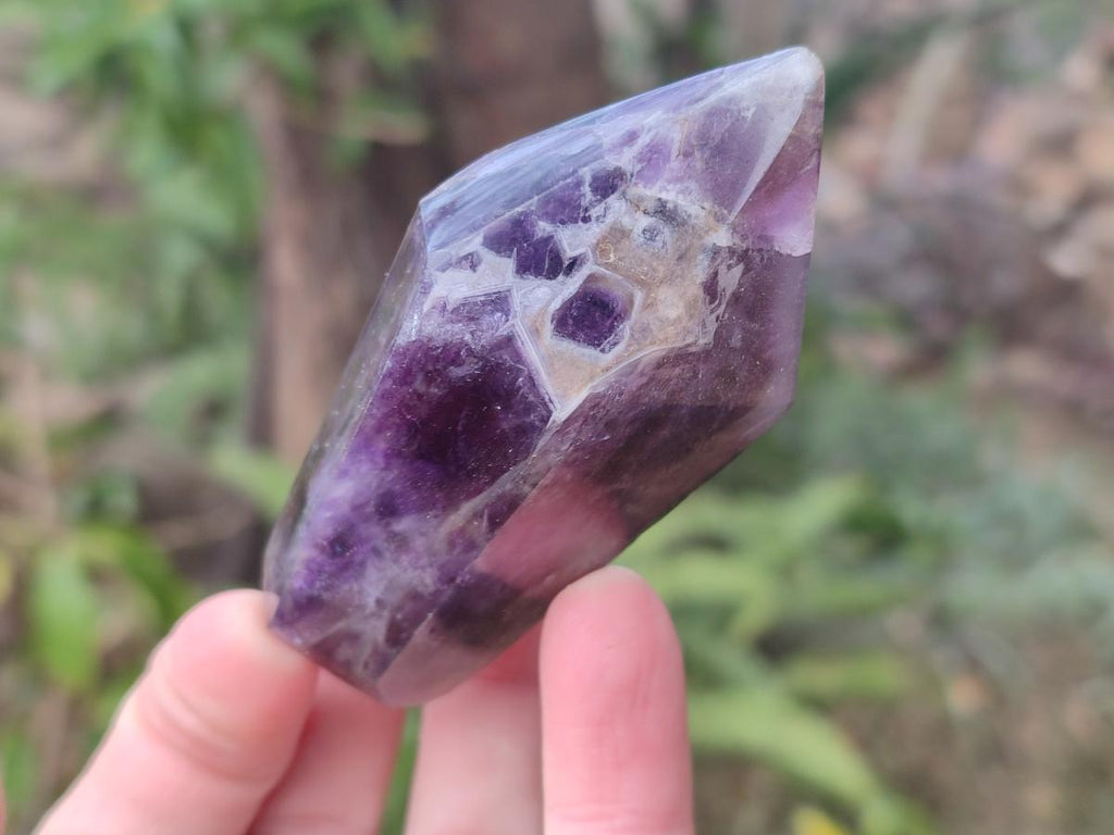 Polished Chevron Amethyst Display Crystals x 6 From Zambia