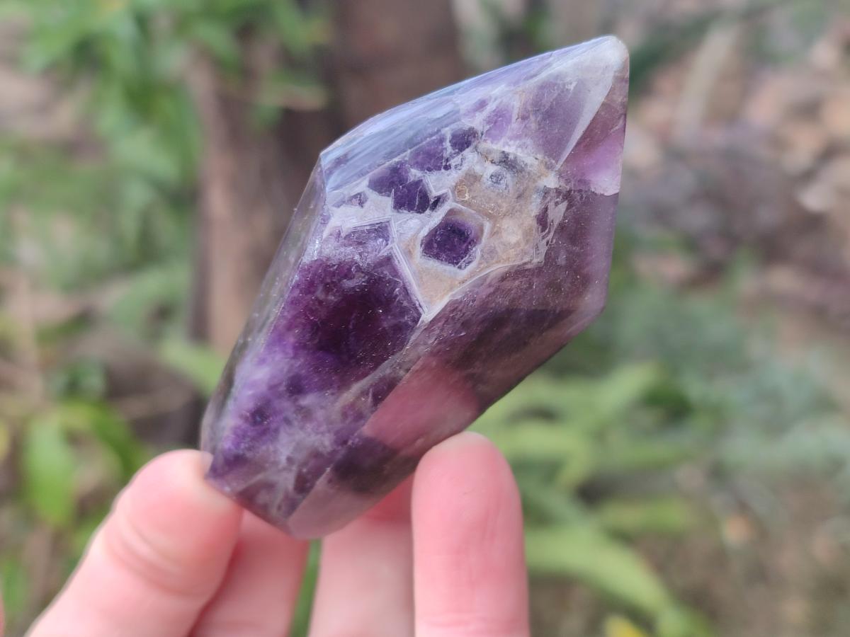 Polished Chevron Amethyst Display Crystals x 6 From Zambia