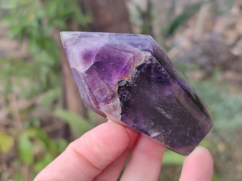 Polished Chevron Amethyst Display Crystals x 6 From Zambia