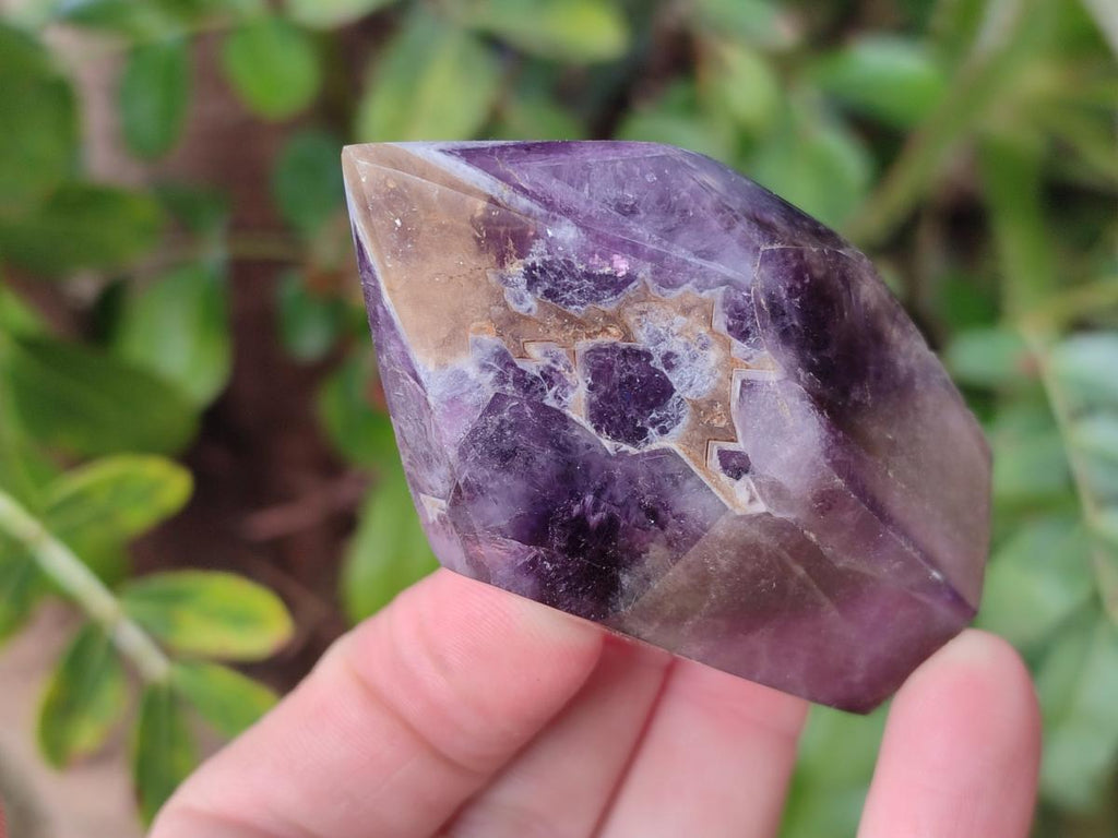 Polished Chevron Amethyst Display Crystals x 6 From Zambia
