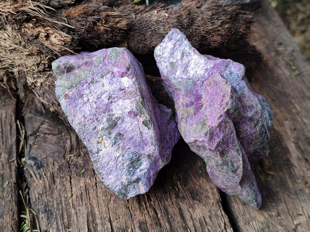 Natural Cobbed Stichtite Specimens x 6 From Barberton, South Africa