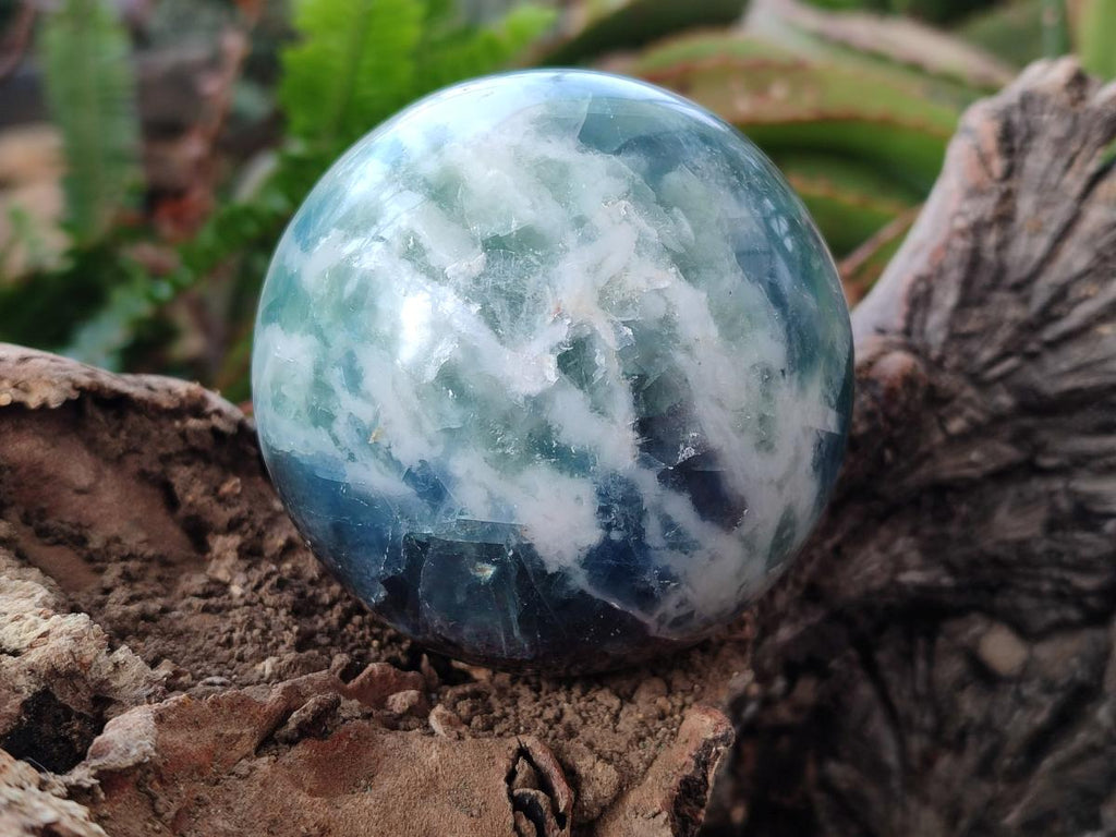 Polished Watermelon Fluorite Spheres x 3 From Uis, Namibia