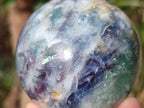 Polished Watermelon Fluorite Spheres x 3 From Uis, Namibia