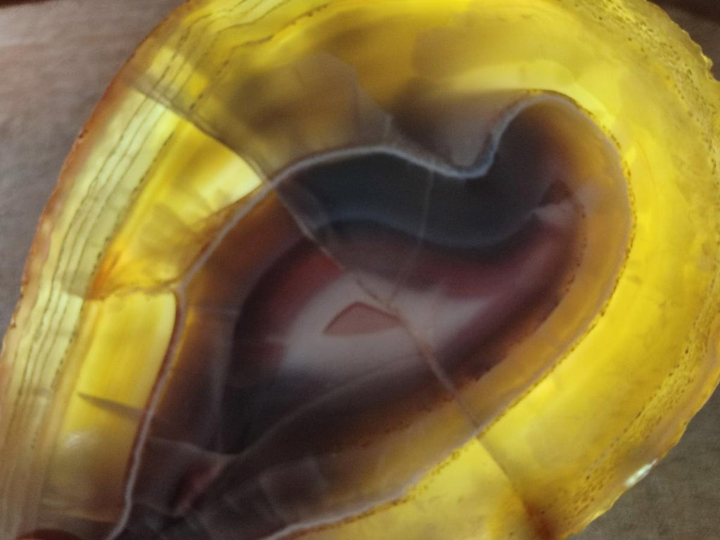 Polished Red Shashe River Agate Slices with Natural Edgings x 4 From Shashe River, Zimbabwe